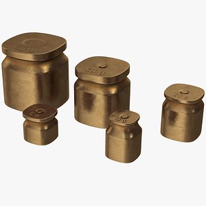 3D old apothecary weights model