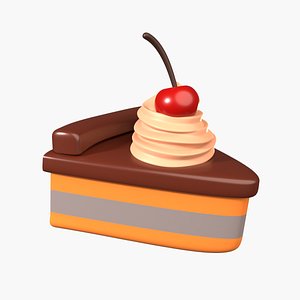 Cherry Cake 3D Illustration 3D model
