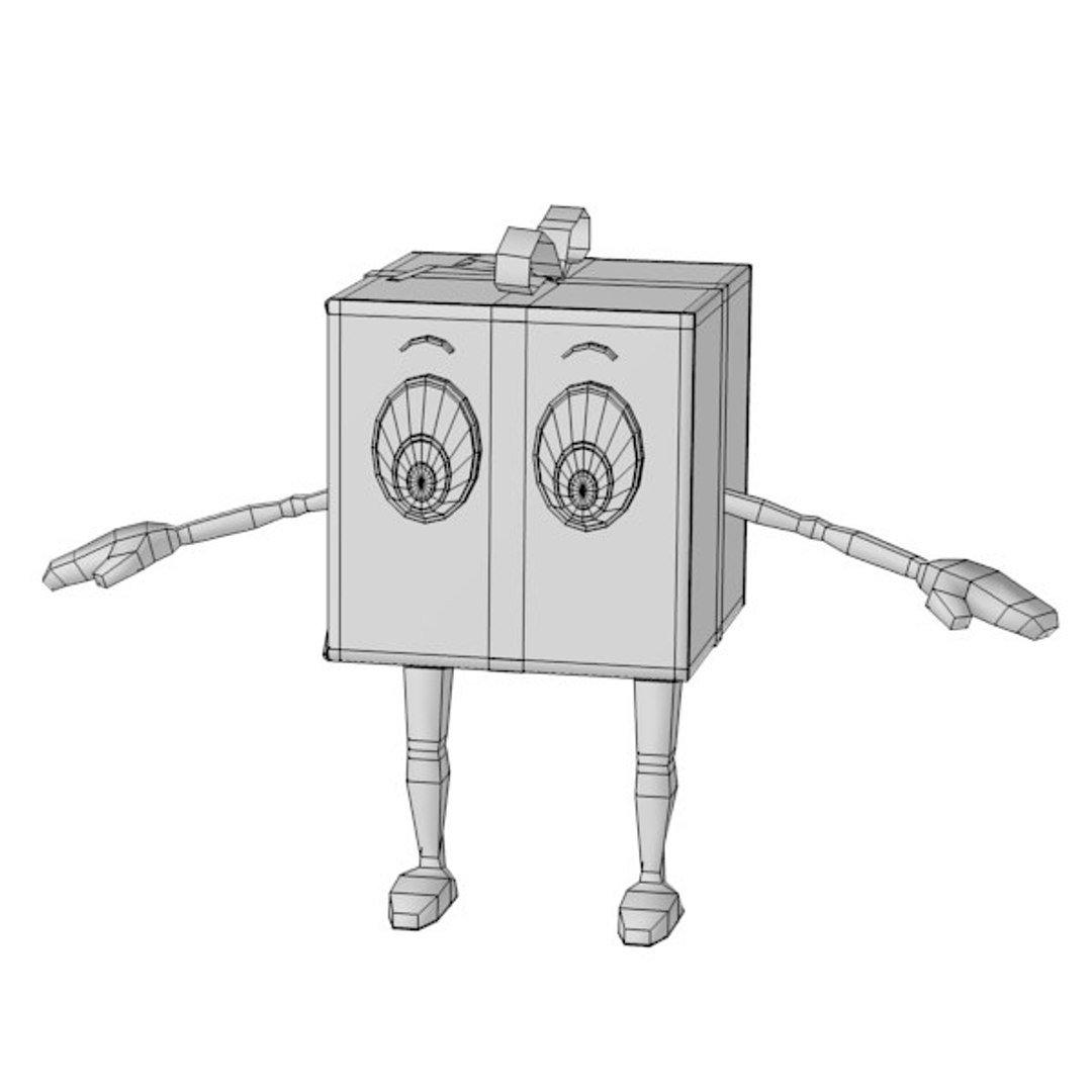 3d gift character rigged model