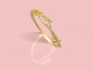 Gold Fancy Bracelet - 05 3D model