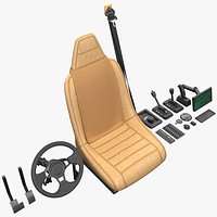 Car Interior Elements Asset PBR