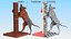 Cat Playing With A Red Scratching Post Rigged for Modo