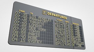 departure information board 3D model