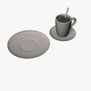 3ds max cup spoon plate