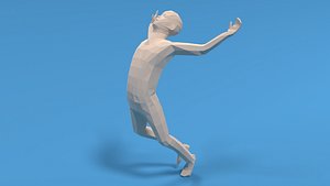 Low Poly Falling Kid model