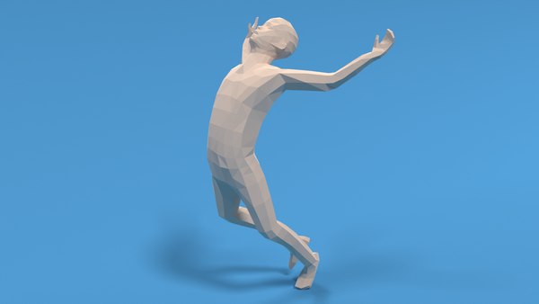 Low Poly Falling Kid model