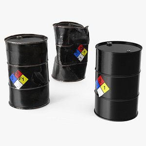 3D chemical barrels nfpa 704 model