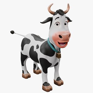 Cartoon Cow Rigged