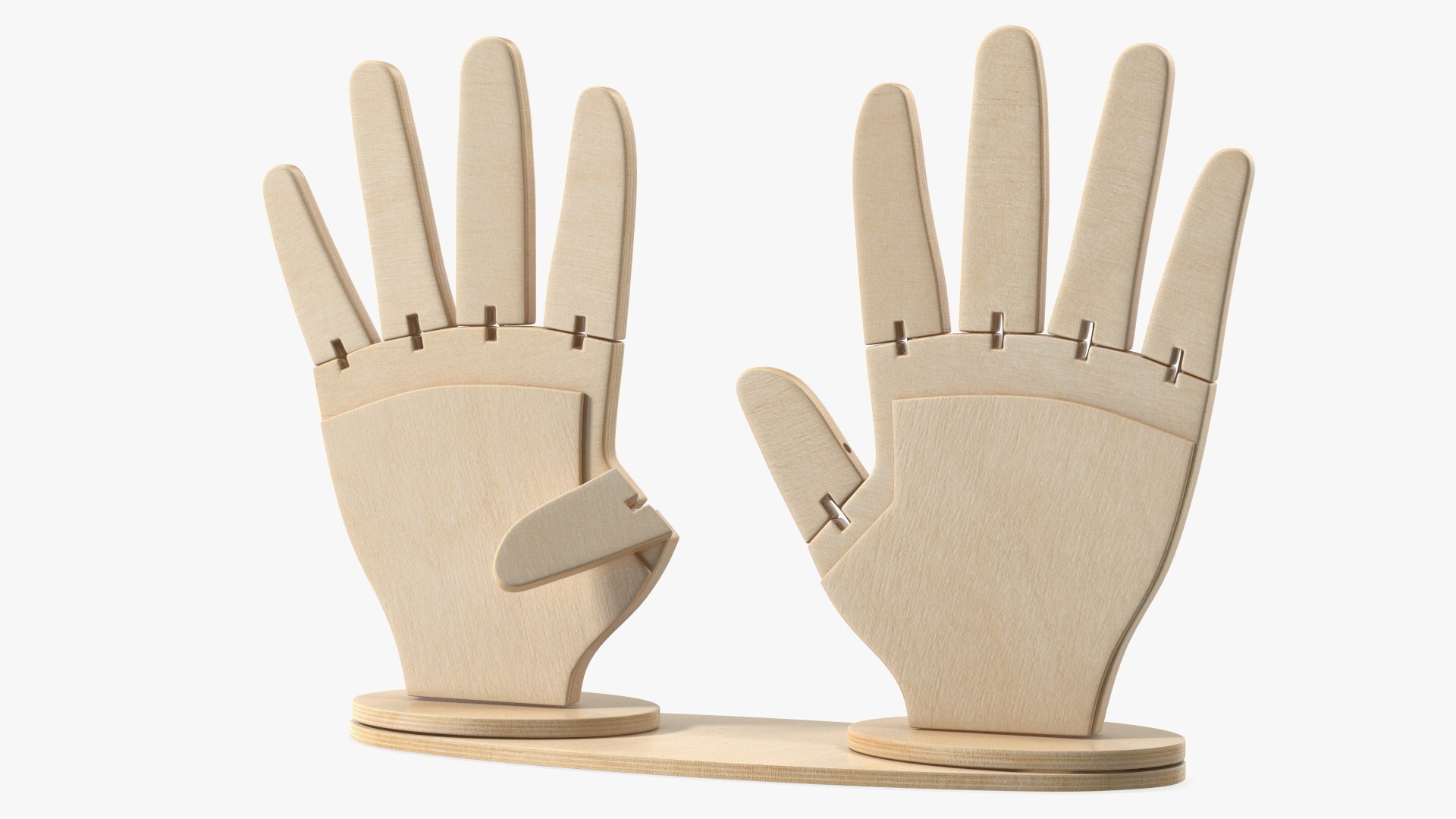 Counting Hands Four Fingers Up 3D model preview