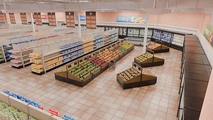 Supermarket Environment 3D model