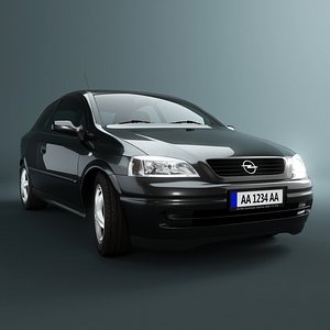 opel astra g car 3d model