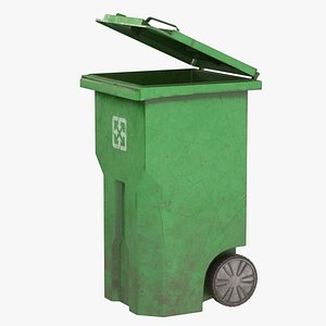 3D Wheel Waste Bin model
