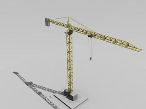 tower crane 3d obj
