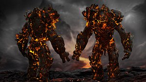 Lava Golem 3D model