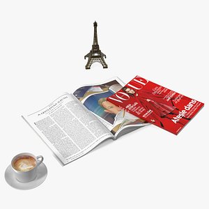 Eiffel Tower Souvenir with Vogue Magazine