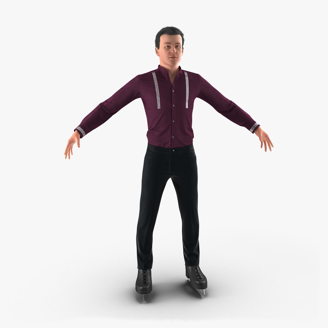 Male Figure Skater 3D Model 3D model preview