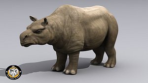 toxodon extinct mammal 3d model
