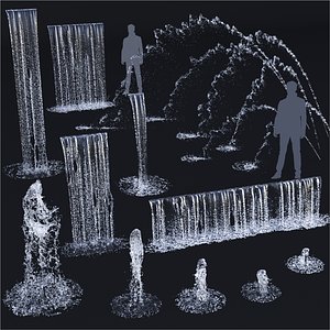 Animated Collection of Waterfalls and Fountains
