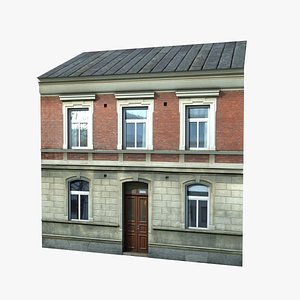 3D street building facade model