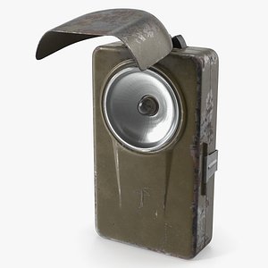 Old Vintage Pocket Flashlight Military Olive