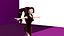 free low poly woman in dress 48