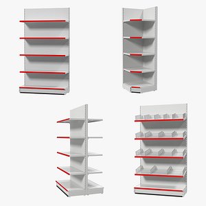 supermarket racks 3D model