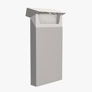 opened cigarette pack 3D model
