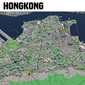Hong Kong SAR China 30x30km 3D City Map