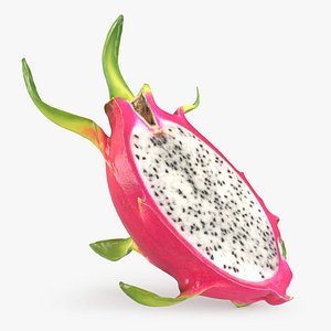 3D Half Dragon Fruit 02 Color 2