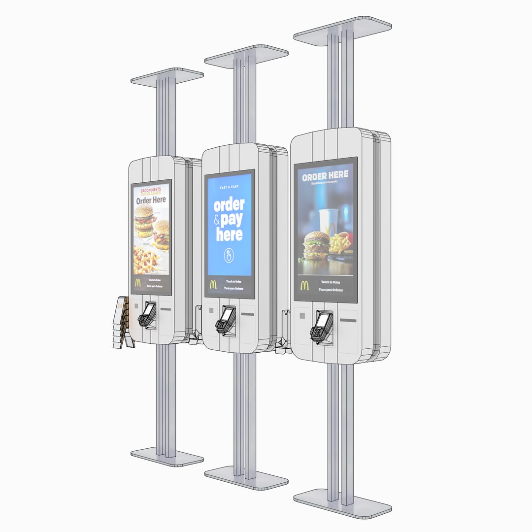 Fast Food Kiosk Self Service McDonalds Vending Machine 3D Model ...