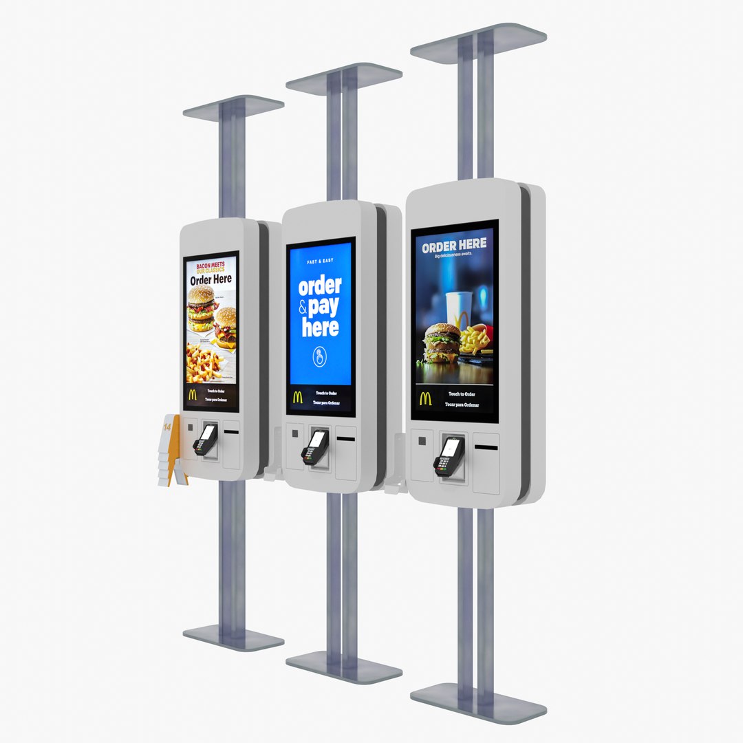 Fast Food Kiosk Self Service McDonalds Vending Machine 3D Model ...