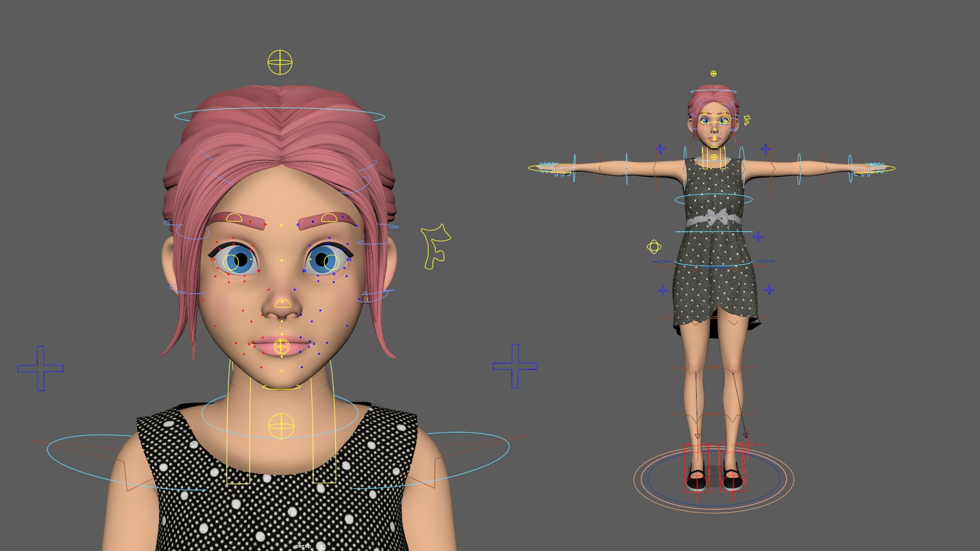 3D Cartoon Girl Model - TurboSquid 2099410