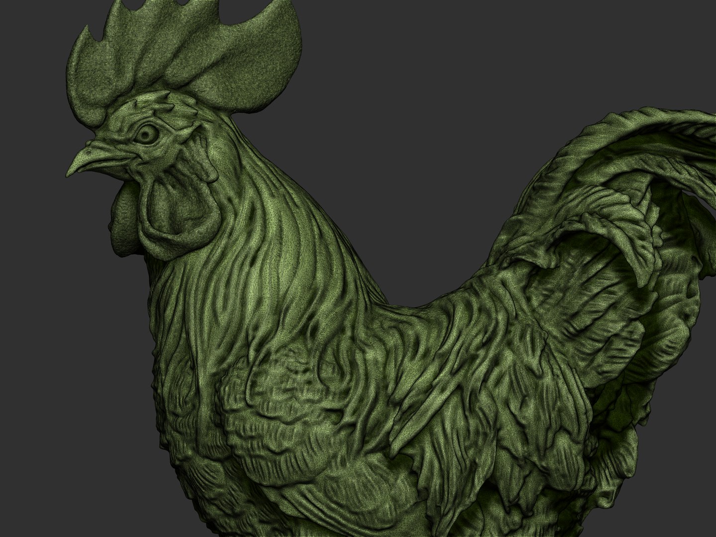 Rooster Sculpture 6 3D Model - TurboSquid 2044275