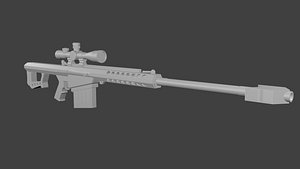 modelo 3d Rifle de francotirador Barrett M98B - TurboSquid 1989353