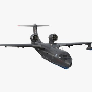 3D Be 200 Amphibious Aircraft Rigged for Maya model