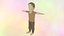 Manipulierter LowPoly-Charakter-Mann mit Hemd und Hose