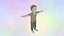 Manipulierter LowPoly-Charakter-Mann mit Hemd und Hose