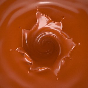 3d model splash paint milk chocolate