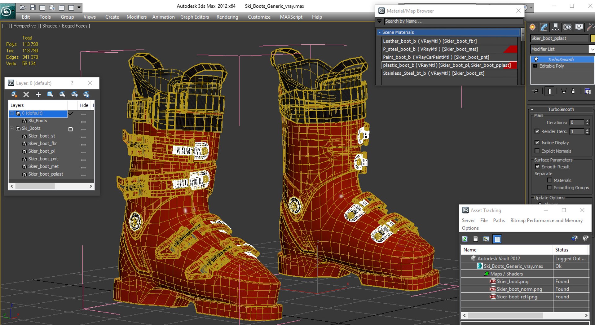 Ski Boots Generic 3D Model - TurboSquid 1344051