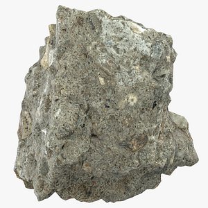 3D broken concrete piece 08