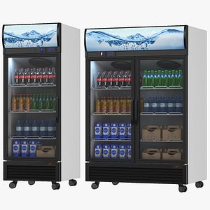 Two Full Detailed Commercial Fridges