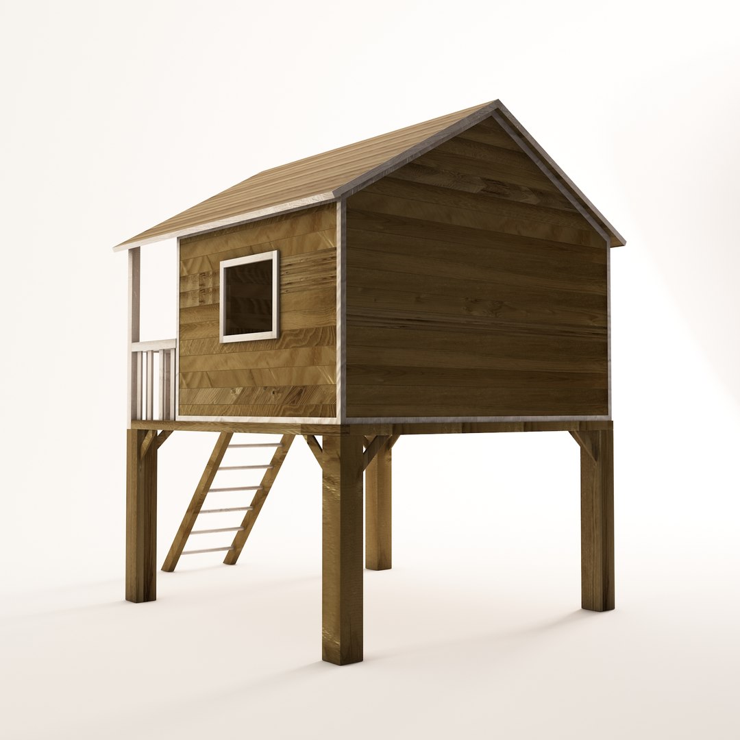 Wooden playhouse on stilts sales