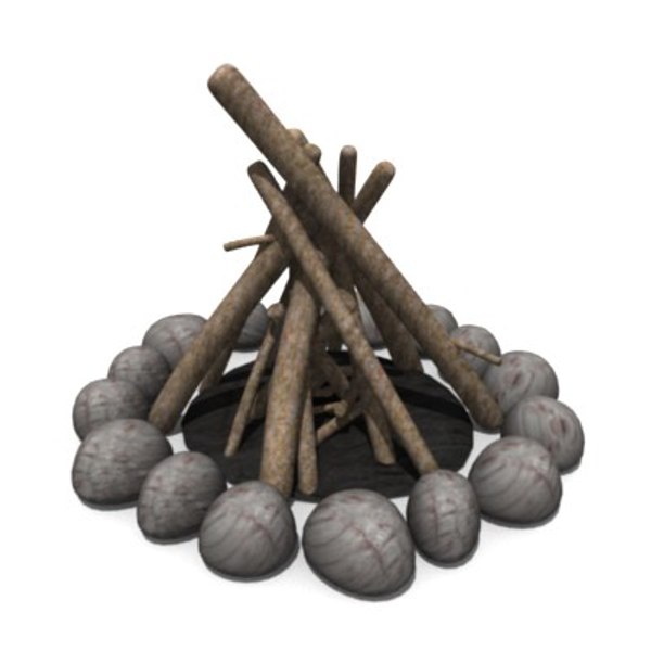 3d Model Campfire Camp