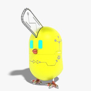 3D Chainsaw chick robot
