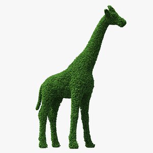3D decorative giraffe topiary model