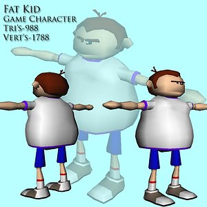 3d fat kid