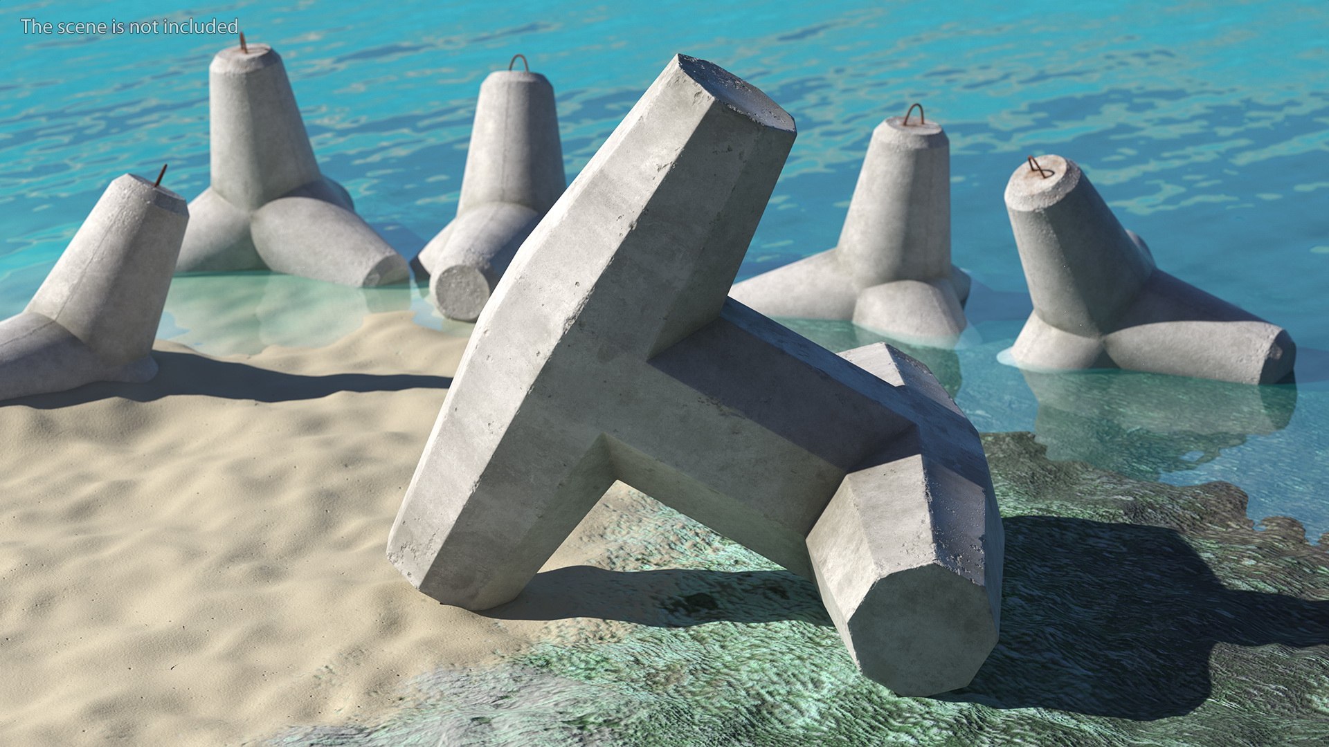 Dolos Concrete Breakwater Block 3D Model - TurboSquid 1818223
