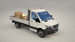 3D sprinter 2020 cargo truck low poly