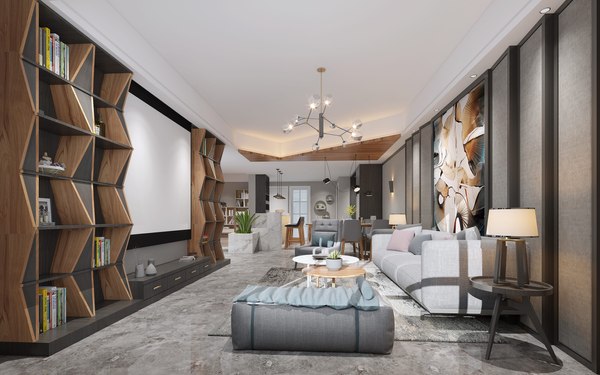 3D Collection of Modern living room - full furniture 39 model