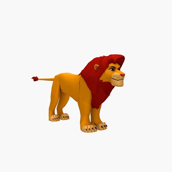 lioness modeled rigged 3d max